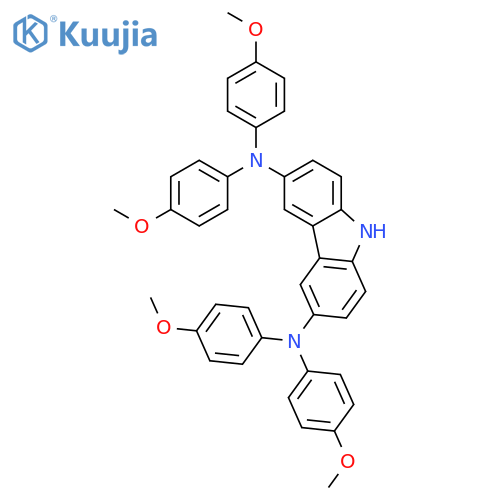 N,N,N',N'-Tetrakis(4-methoxyphenyl)-9H-carbazole-3,6-diamine structure