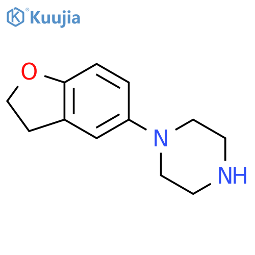 1-(2,3-dihydro-1-benzofuran-5-yl)piperazine structure