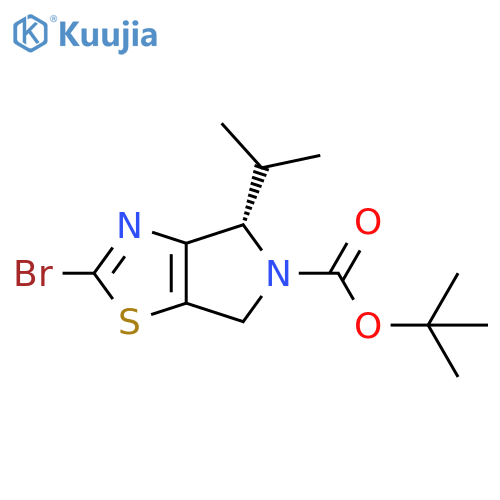 tert-butyl (4S)-2-bromo-4-(propan-2-yl)-4H,5H,6H-pyrrolo[3,4-d][1,3]thiazole-5-carboxylate structure