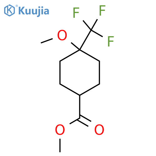 Methyl 4-methoxy-4-(trifluoromethyl)cyclohexanecarboxylate structure