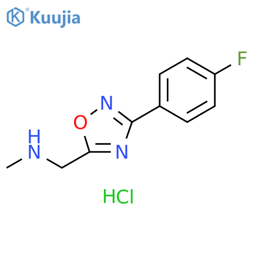 {[3-(4-fluorophenyl)-1,2,4-oxadiazol-5-yl]methyl}(methyl)amine hydrochloride structure