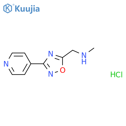 N-Methyl-1-(3-pyridin-4-yl-1,2,4-oxadiazol-5-yl)methanamine hydrochloride structure