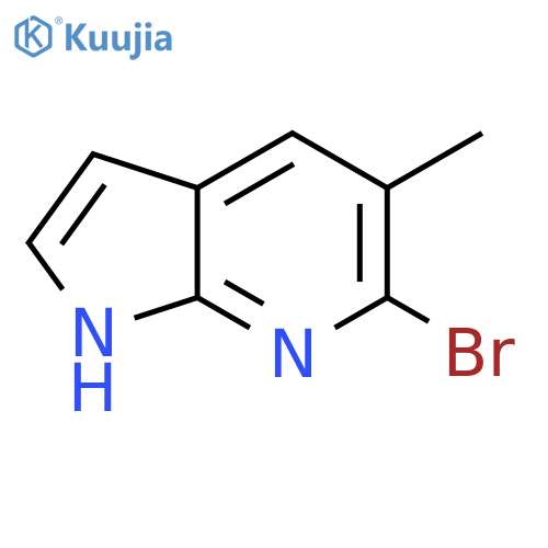 6-bromo-5-methyl-1H-pyrrolo[2,3-b]pyridine structure