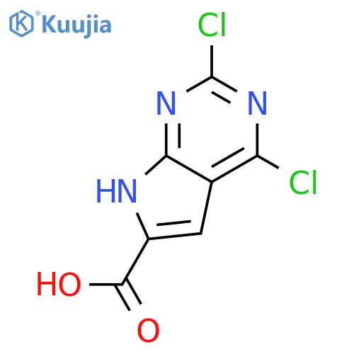2,4-Dichloro-7H-pyrrolo[2,3-d]pyrimidine-6-carboxylic acid structure