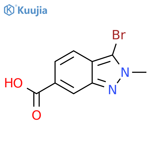 3-Bromo-2-methyl-2H-indazole-6-carboxylic acid structure