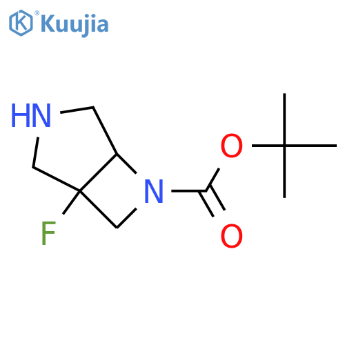 tert-butyl 1-fluoro-3,6-diazabicyclo[3.2.0]heptane-6-carboxylate structure