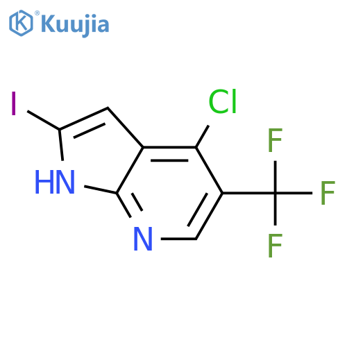 4-chloro-2-iodo-5-(trifluoromethyl)-1H-pyrrolo[2,3-b]pyridine structure