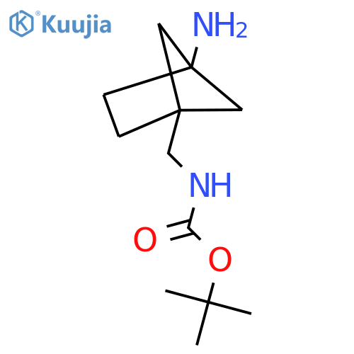 tert-butyl N-[(4-amino-1-bicyclo[2.1.1]hexanyl)methyl]carbamate structure