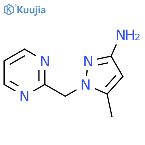 5-methyl-1-(pyrimidin-2-yl)methyl-1H-pyrazol-3-amine structure