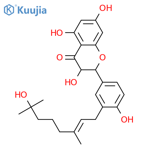 3'-(3,7-Dimethyl-2,6-octadienyl)-3,4',5,5',7-pentahydroxyflavanone; (2R,3R)-(E)-form, 5'-Deoxy, 6'',7''-dihydro, 7''-hydroxy structure