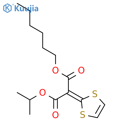 Propanedioic acid, 1,3-dithiol-2-ylidene-, hexyl 1-methylethyl ester structure
