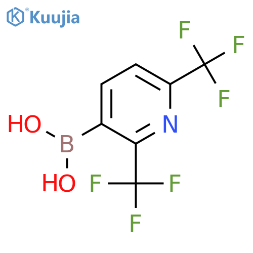 2,6-Bis(trifluoromethyl)pyridin-3-ylboronic acid structure
