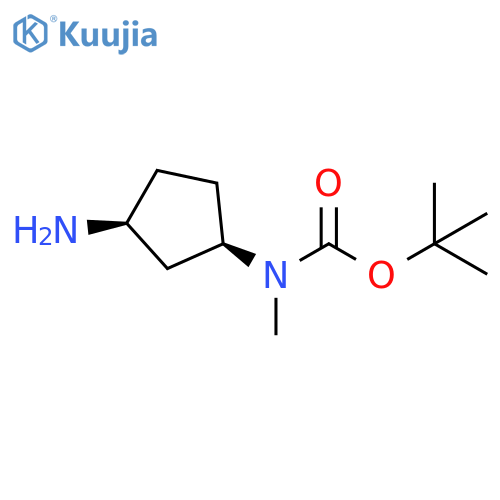 tert-butyl N-[(1R,3S)-3-aminocyclopentyl]-N-methylcarbamate structure