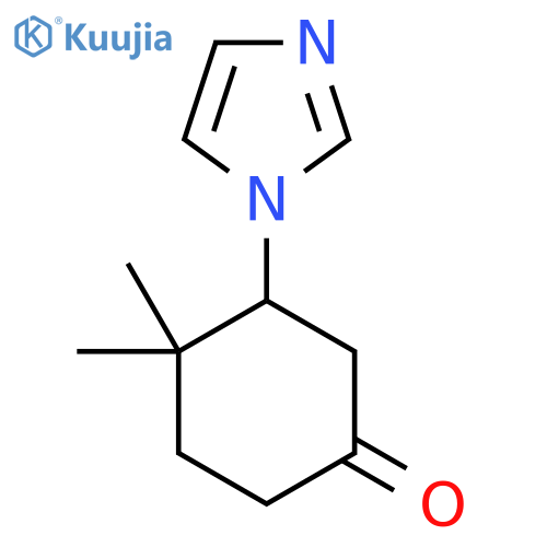 3-(1H-imidazol-1-yl)-4,4-dimethylcyclohexanone structure