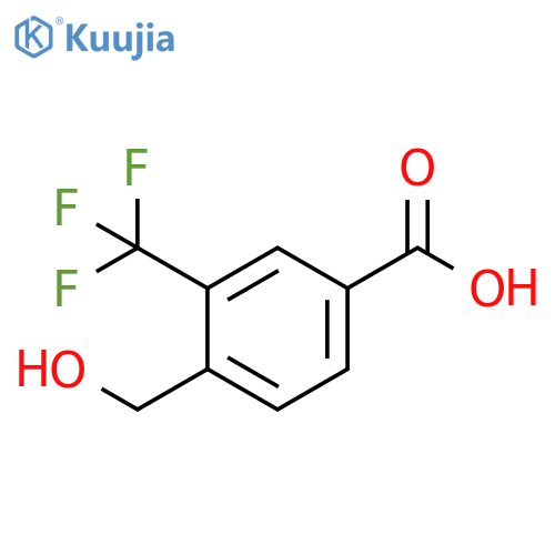 Benzoic acid, 4-(hydroxymethyl)-3-(trifluoromethyl)- structure