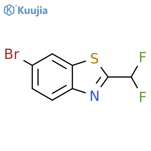 6-bromo-2-(difluoromethyl)-1,3-benzothiazole structure