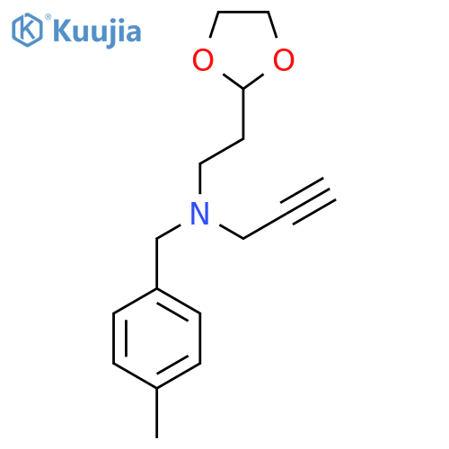 N-[(4-Methylphenyl)methyl]-N-2-propyn-1-yl-1,3-dioxolane-2-ethanamine structure