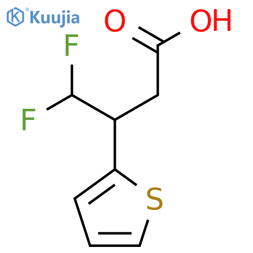4,4-difluoro-3-(thiophen-2-yl)butanoic acid structure