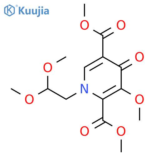 Dimethyl 1-(2,2-dimethoxyethyl)-3-methoxy-4-oxo-1,4-dihydropyridine-2,5-dicarboxylate structure