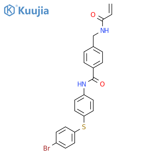 N-{4-[(4-bromophenyl)sulfanyl]phenyl}-4-[(prop-2-enamido)methyl]benzamide structure