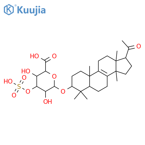 3-Hydroxy-22,23,24,25,26,27-hexanorlanost-8-en-20-one; 3β-form, 3-O-(3-O-Sulfo-β-D-glucuronopyranoside) structure