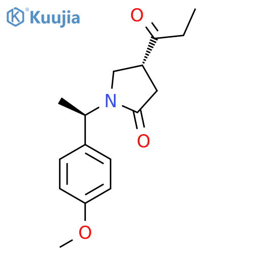 (R)-1-((R)-1-(4-Methoxyphenyl)ethyl)-4-propionylpyrrolidin-2-one structure