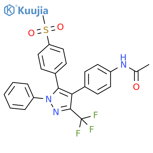 Acetamide,N-[4-[5-[4-(methylsulfonyl)phenyl]-1-phenyl-3-(trifluoromethyl)-1H-pyrazol-4-yl]phenyl]- structure