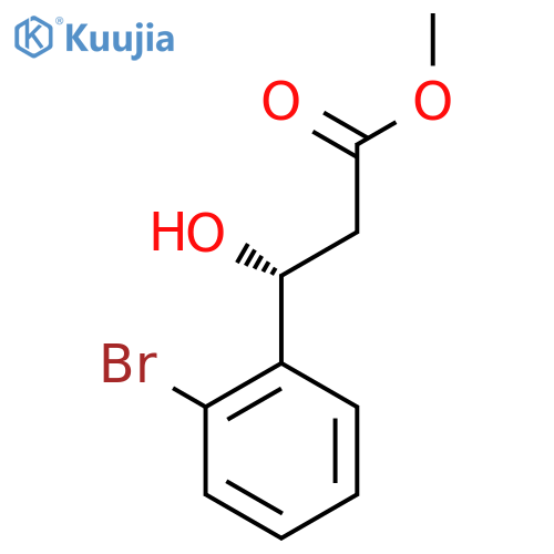 methyl (3R)-3-(2-bromophenyl)-3-hydroxypropanoate structure