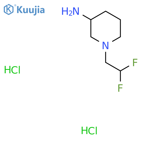 1-(2,2-Difluoroethyl)piperidin-3-amine dihydrochloride structure