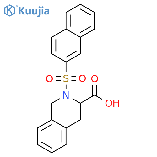 <br>2-(Naphthalene-2-sulfonyl)-1,2,3,4-tetrahydro-isoquinoline-3-carboxylic aci d structure