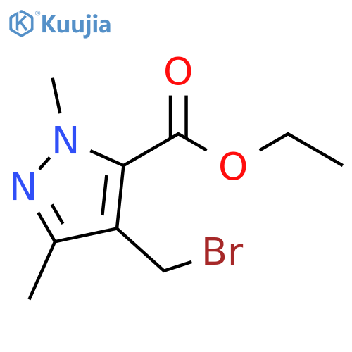 Ethyl 4-(Bromomethyl)-1,3-dimethyl-1H-pyrazole-5-carboxylate structure