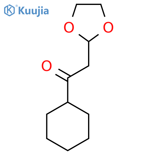 1-Cyclohexyl-2-(1,3-dioxolan-2-yl)-ethanone structure