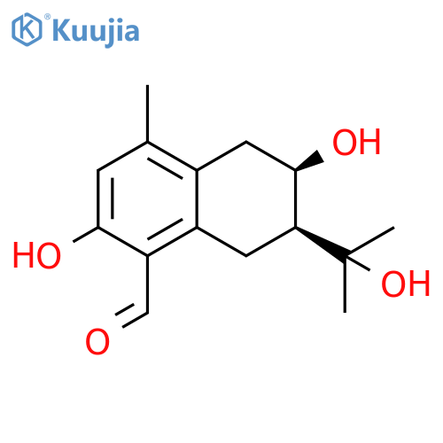 14(10→1)-Abeo-3,8,11-trihydroxy-1,3,5(10)-eudesmatrien-15-al; 8β-form structure