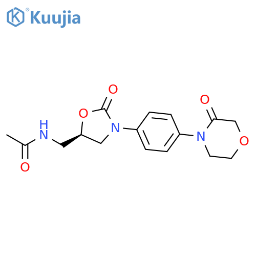 Acetamide, N-[[(5R)-2-oxo-3-[4-(3-oxo-4-morpholinyl)phenyl]-5-oxazolidinyl]methyl]- structure