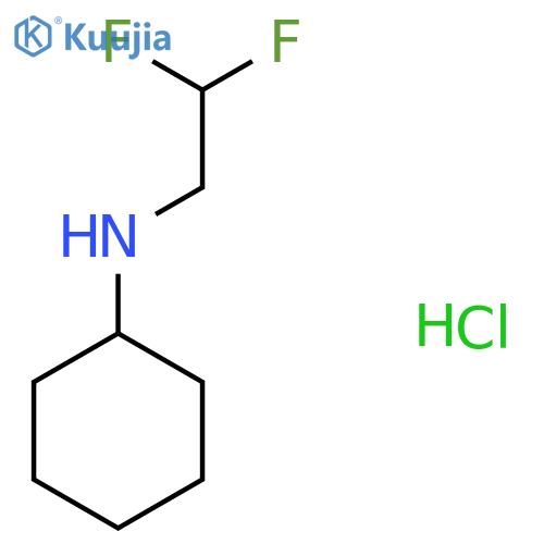 N-(2,2-difluoroethyl)cyclohexanamine hydrochloride structure