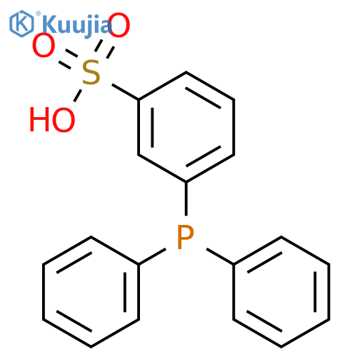 3-(diphenylphosphanyl)benzene-1-sulfonic acid structure