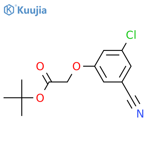 Acetic acid, 2-(3-chloro-5-cyanophenoxy)-, 1,1-dimethylethyl ester structure