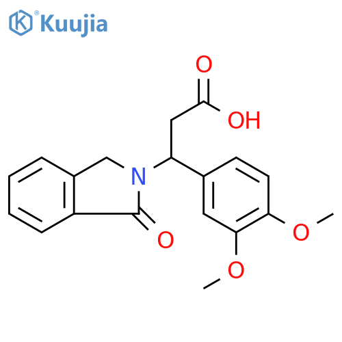 3-(3,4-dimethoxyphenyl)-3-(1-oxo-2,3-dihydro-1H-isoindol-2-yl)propanoic acid structure
