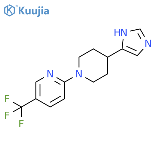2-4-(1H-imidazol-4-yl)piperidin-1-yl-5-(trifluoromethyl)pyridine structure