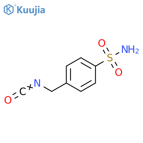 4-(isocyanatomethyl)benzene-1-sulfonamide structure
