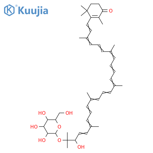 b,y-Caroten-4-one, 3',4'-didehydro-1'-(b-D-glucopyranosyloxy)-1',2'-dihydro-2'-hydroxy-,(2'S)- (9CI) structure