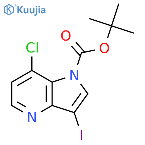 tert-butyl 7-chloro-3-iodo-1H-pyrrolo3,2-bpyridine-1-carboxylate structure
