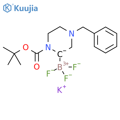 Potassium 4-benzyl-1-(tert-butoxycarbonyl)piperazin-2-yltrifluoroborate structure