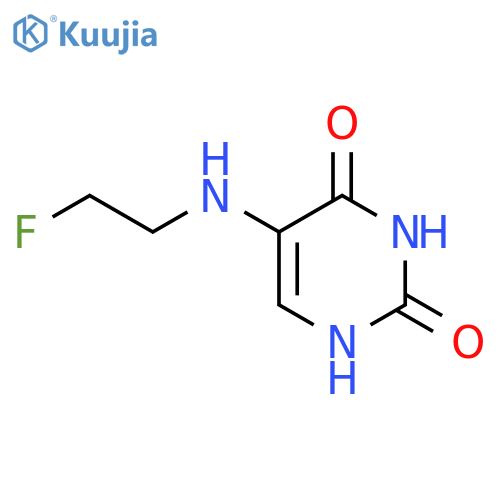 2,4(1H,3H)-Pyrimidinedione,5-[(2-fluoroethyl)amino]- structure