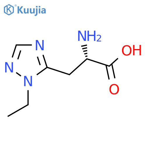 (2S)-2-amino-3-(1-ethyl-1H-1,2,4-triazol-5-yl)propanoic acid structure