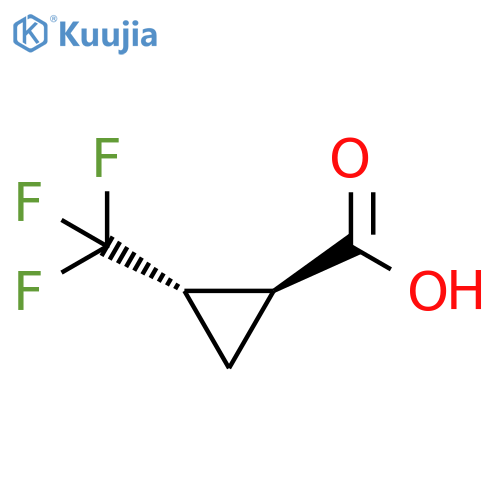 (1S,2S)-2-(trifluoromethyl)cyclopropanecarboxylic acid structure