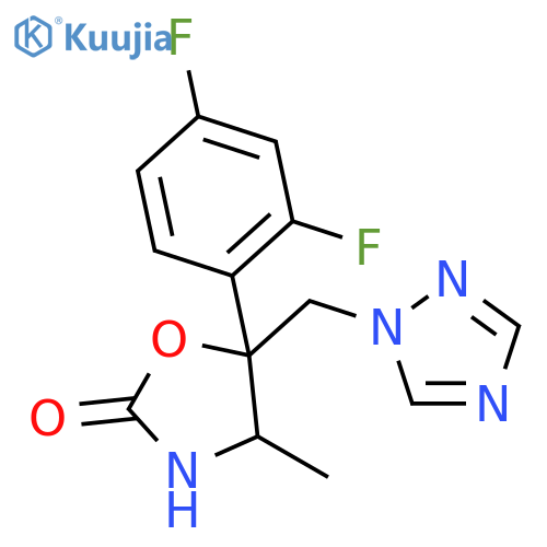 (4R,5R)-5-(2,4-Difluorophenyl)-4-methyl-5-(1H-1,2,4-triazol-1-ylmethyl)-2-oxazolidinone structure
