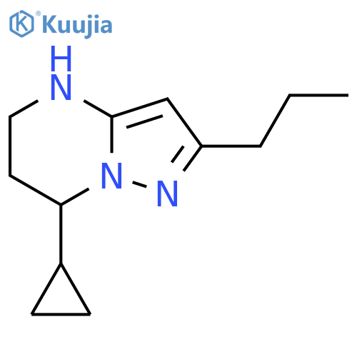7-cyclopropyl-2-propyl-4H,5H,6H,7H-pyrazolo1,5-apyrimidine structure