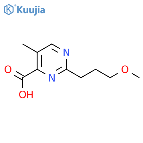 2-(3-Methoxypropyl)-5-methylpyrimidine-4-carboxylic acid structure