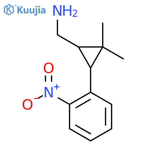 2,2-dimethyl-3-(2-nitrophenyl)cyclopropylmethanamine structure